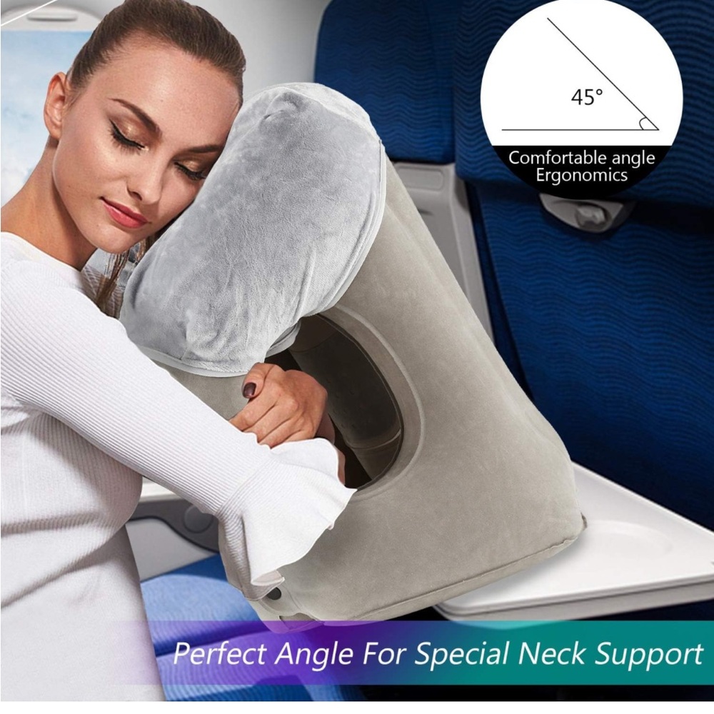 Inflatable travel pillow